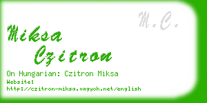 miksa czitron business card